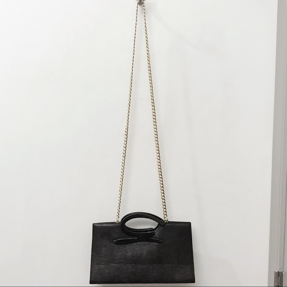 Genny by Gianni Versace Lizard Leather Crossbody - Picture 1 of 9